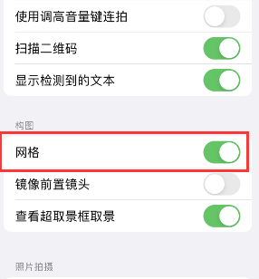 洛阳苹果手机维修网点分享iPhone如何开启九宫格构图功能